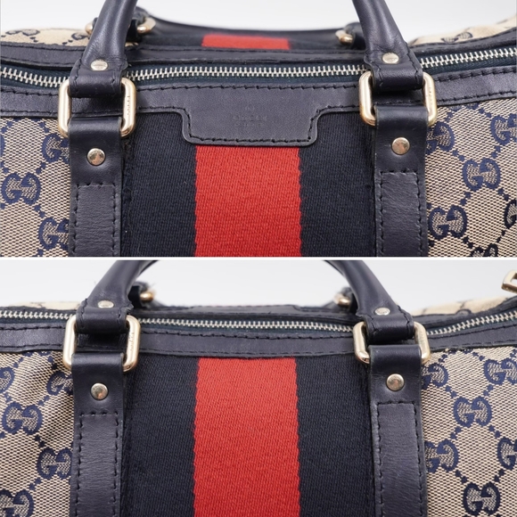 ❌️❌️SOLD❌️❌️BK23 💖 GUCCI GG Monogram Vintage Web Boston - Picture 7 of 16
